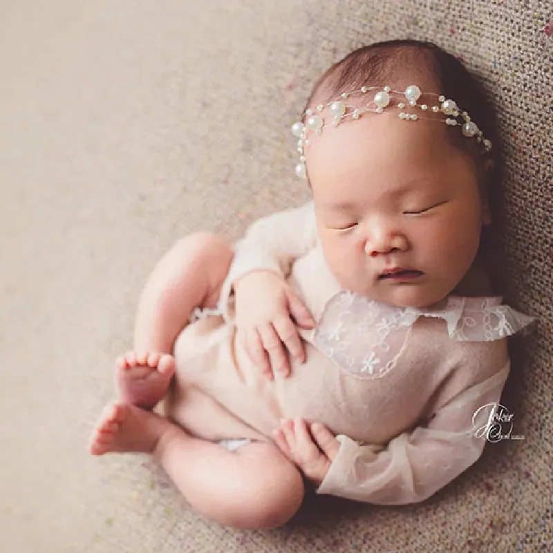 Baby Headband With Flower Girl Photo Shoot Newborn Photography Props For Studio Princess Headwear Flower Hair Accessories