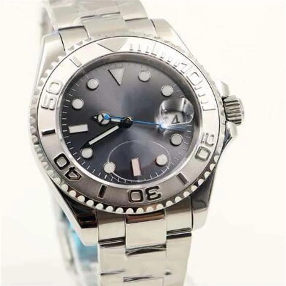 Heren designer Rolx-beweging 116622 40 mm horloge roestvrij stalen armband datum horloges draaibare bezel horloge grijze wijzerplaat saffier gla1557 X