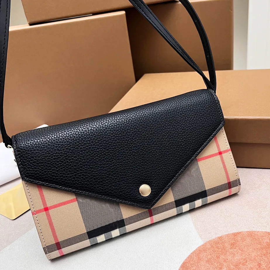 Vintage Check Mini Crossbody bag Wallets Designer shoulder bags Cards Holder Purse Tartan Patchwork Color Clutch Bags Leather Shoulder Strap crossbody phone bag