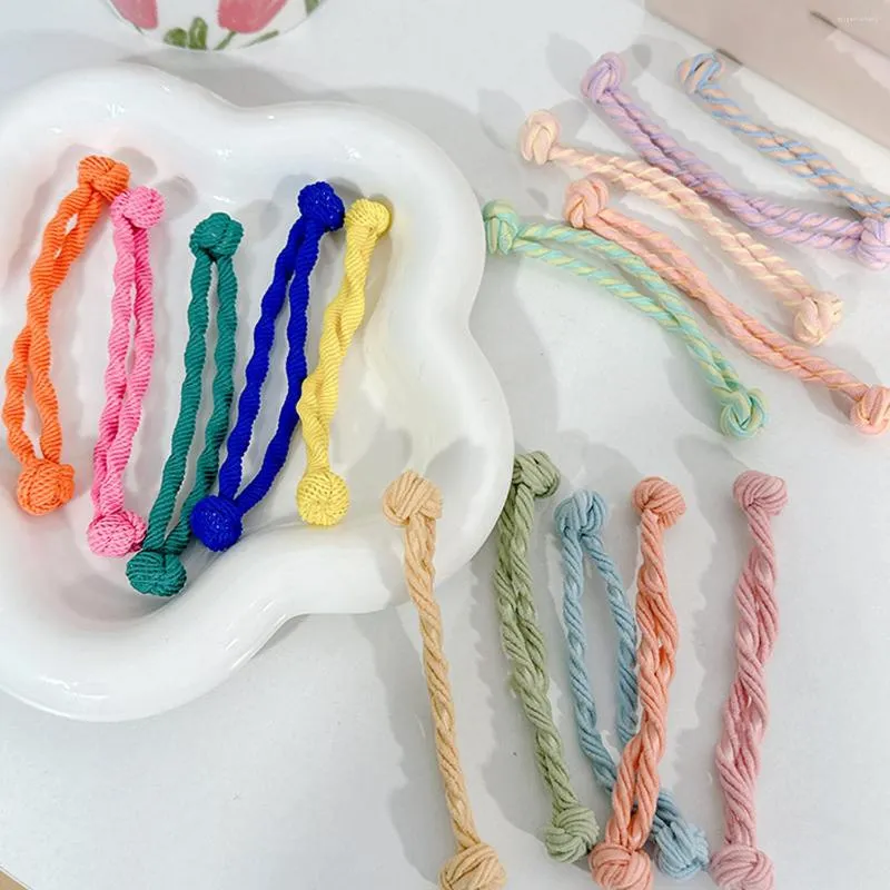 Accessori per capelli Fasce per nodi semplici per bambini Forte doppia testa Porta coda di cavallo elastico alto Carino No Hurt Donne Ragazze Cravatte Corda