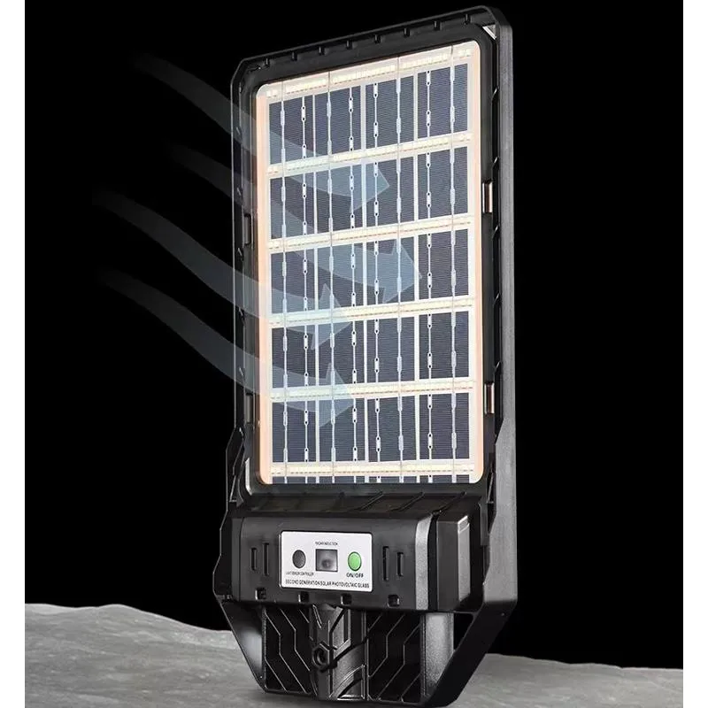 Solar street light 100W 200W 300W 400W integrated Double-sided monocrystalline Solar panel motion sensor IP69K waterproof ultra-thin