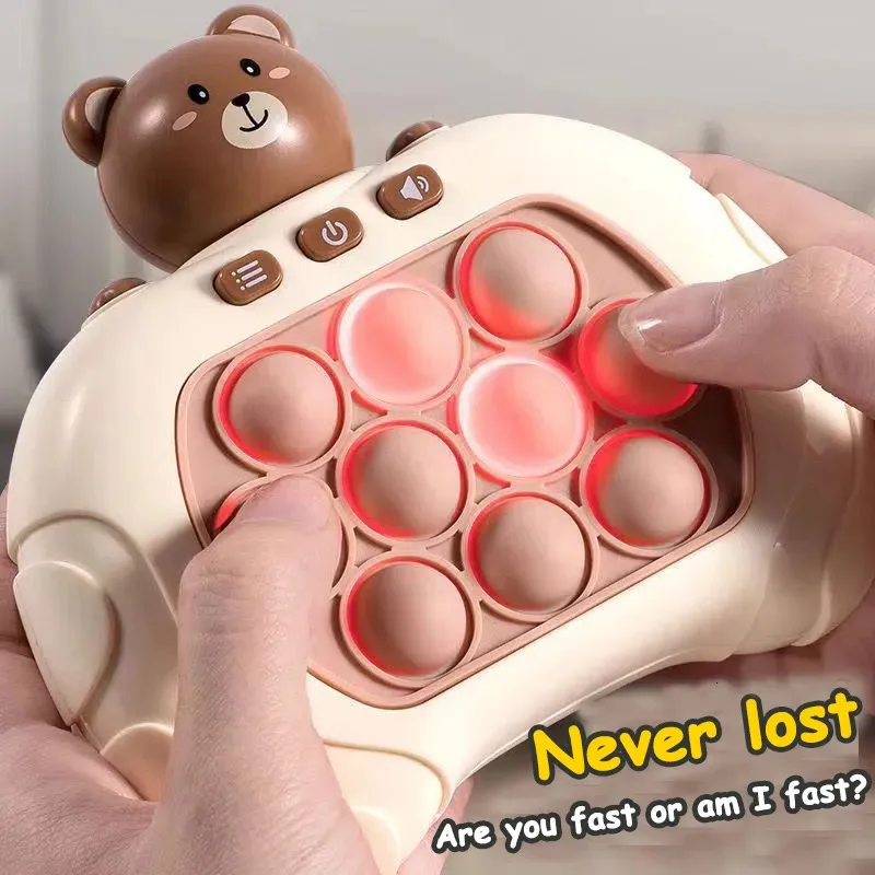 Pop It Pro électronique - Jouet Anti-stress Lapin Rose, 4 Modes De Jeu, Portable, Piles AAA