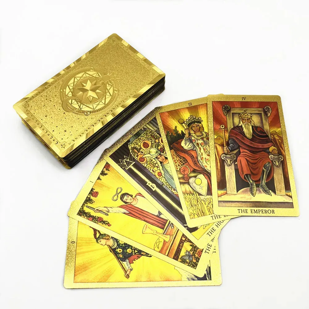 Gold Foil Tarot Cards 78 Card Deck With Guidebook... From Men05, $13.28 ...