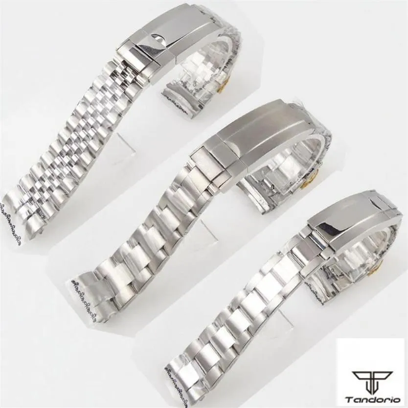 Horlogebanden 20 mm Oyster Jubilee-stijl band Horlogeband 904L roestvrijstalen armband Reserveonderdelen Geborsteld gepolijst Glide Lock-systeem240F