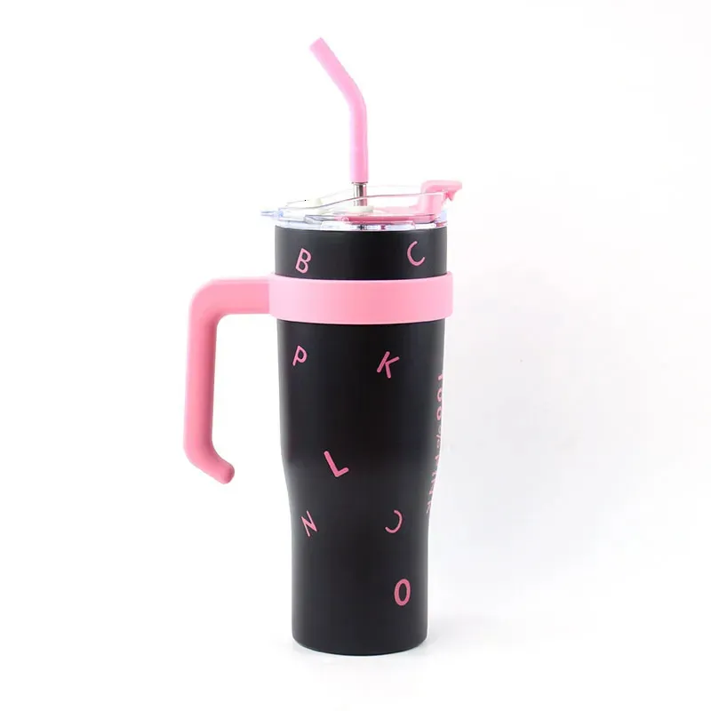 Water Bottles Big Mac Cup Ice Cream holding cup large capacity stainless steel thermos handle 304 230928