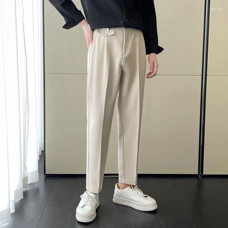 Korean Luxury Slim Fit Stretchable Formal Pants For Autumn/Winter  Lightweight, Anti Wrinkle, Casual, And Fashionable From Pattern68, $23.31