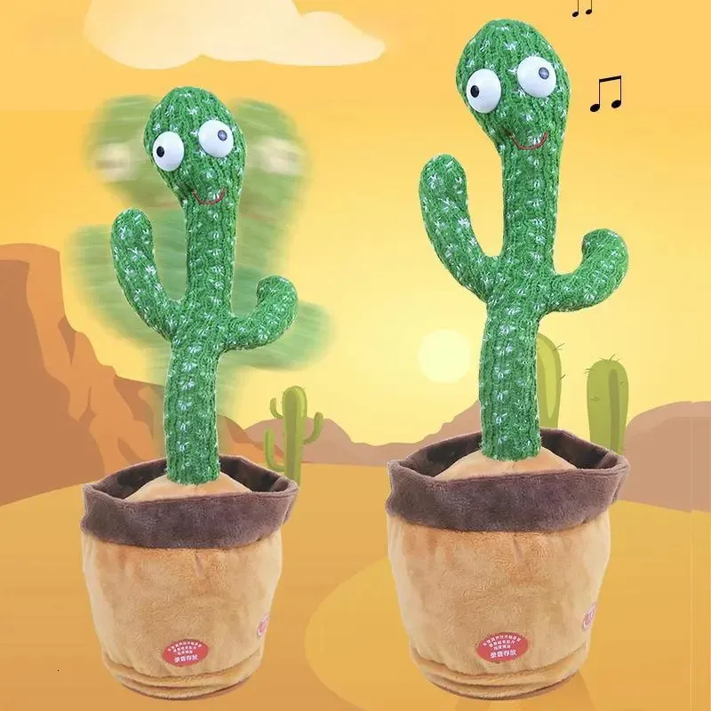 Intelligentiespeelgoed Kinderspeelgoed Dansen Cactus Lied Spreker Sprekende stem Herhaal Wriggle Dansen Zingen Speelgoed Praat Knuffel Knuffels voor baby Volwassen cadeau 230928