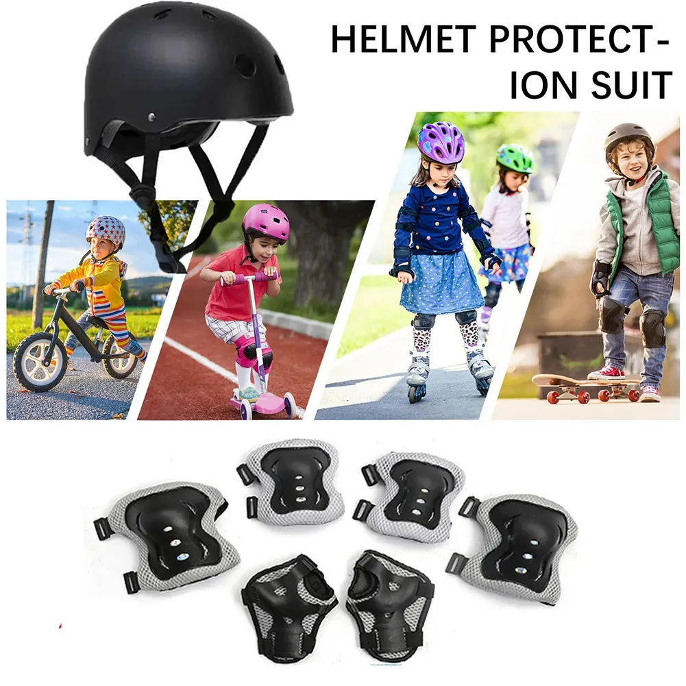 Casco, coderas y rodilleras para niño