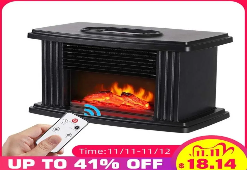 1000W Electric Fireplace Hater with Remote Control Fireplace Electric Flame Decoration Portable Indoor Space Heater for Bedroom2892687313