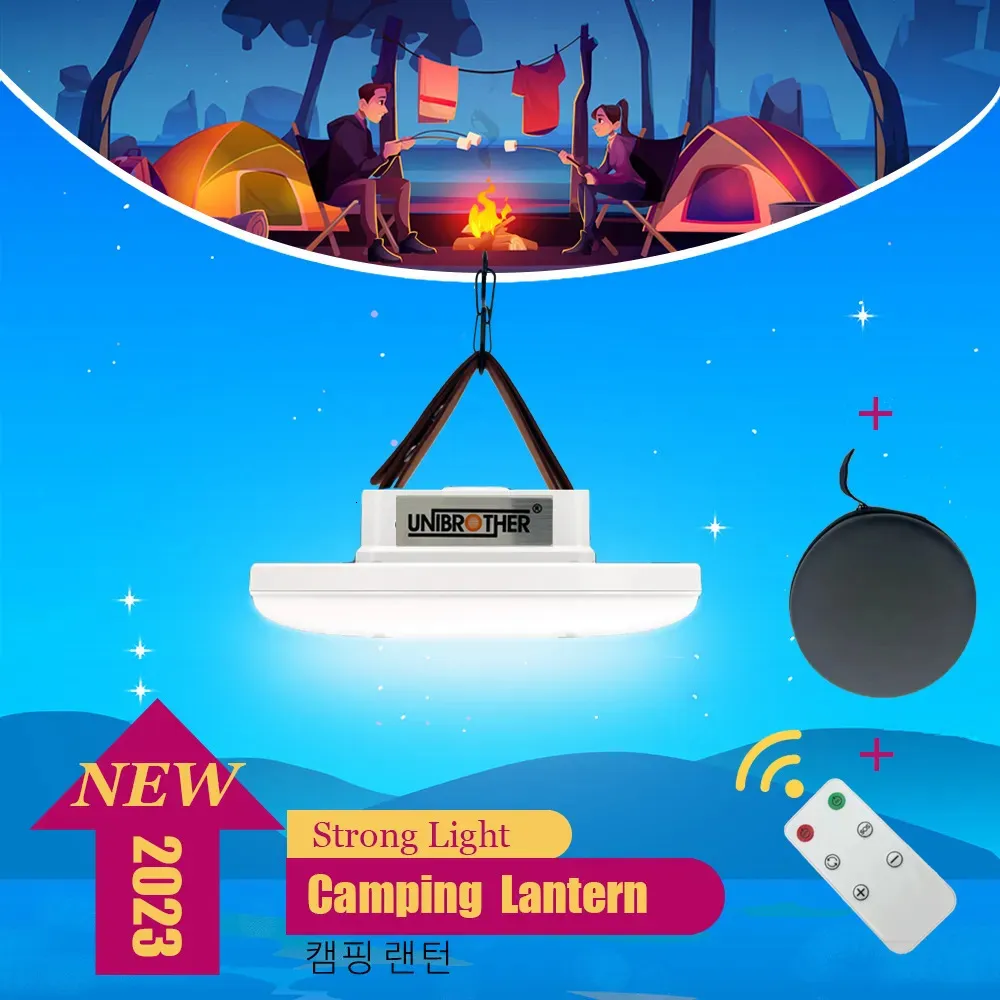 Portabla lyktor Remote Control Rechargeble LED Magnet Camping Lantern 13500mAh kraftfull ficklampa Fiske Ljusbelysning Tältlampa 231005