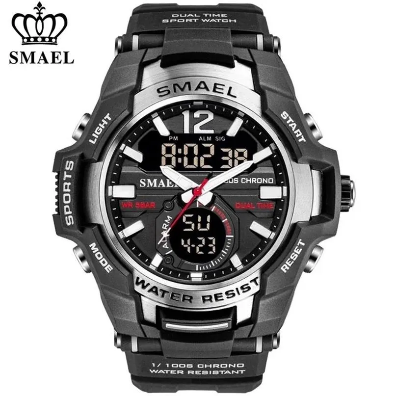 SMAEL Männer Uhren Mode Sport Super Cool Quarz LED Digital Uhr 50M Wasserdichte Armbanduhr herren Uhr Relogio Masculino 2220o