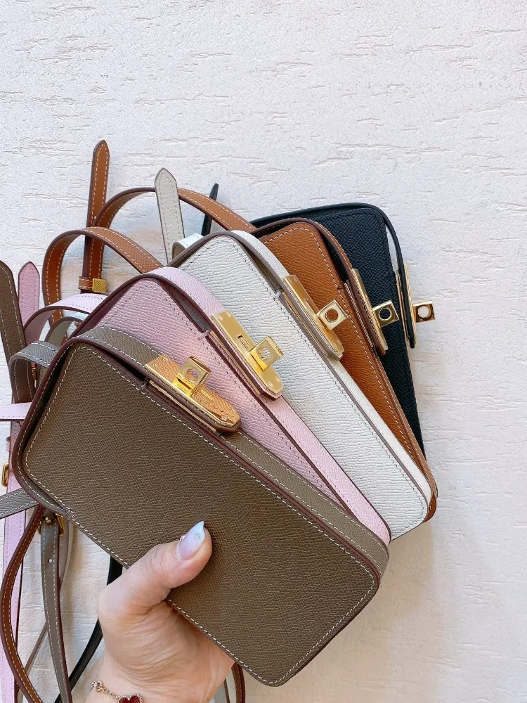 Nieuwe Mode Accessoires Mini Echt Leer Vrouwen Tas 2023 Doos Telefoon Beschermhoes Koeienhuid Crossbody Kleine Tas Handtas