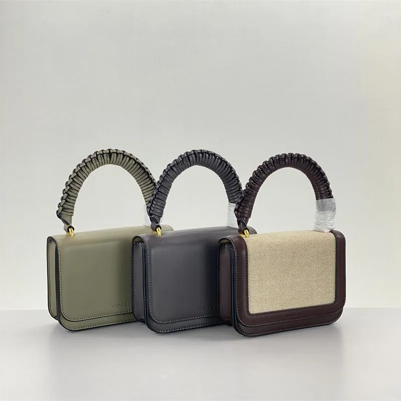 Abendtaschen ICICLE Damen Baumwolle und Twill Canvas Mode One Shoulder Mini Horn Bag Handtasche