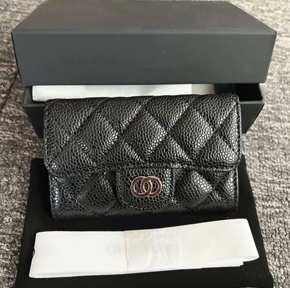 Yeni kart tutucu çantalar tasarımcı cüzdan lüks anahtar poşet havyar kuzu derisi deri kadın erkek madeni para çantası erkek cüzdanı anahtar zil seri numarası ile