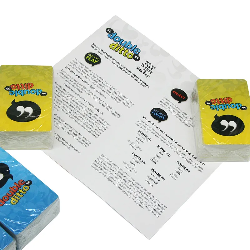 Distribuidor de jogos de cartas barato de alta qualidade, idem duplo, hilariante, festa em família, jogo de tabuleiro para crianças, adolescentes, adultos, noite de jogo