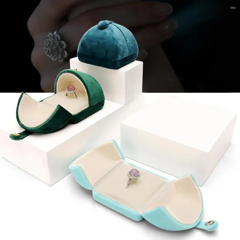 Jewelry Pouches Display Packaging Case Box Mini Ring Storage Engagement Proposal Wedding Supplies Gift
