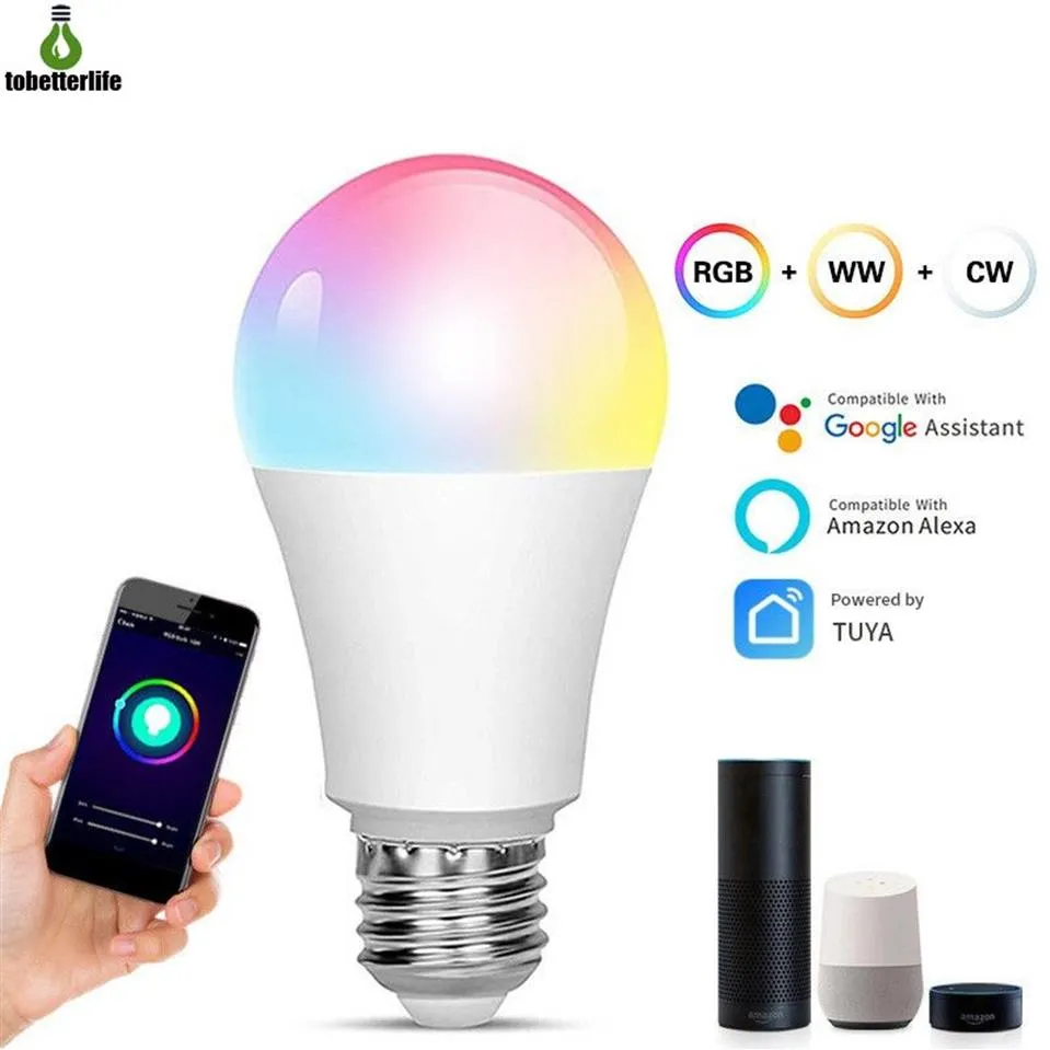 Умная Лампа RGB 15 Вт С Изменением Цвета Wi Fi Лампа E27 С Регулируемой  Яркостью, Совместимая С Приложением Smart Life Google Home Alexa2421 От 662  руб. | DHgate