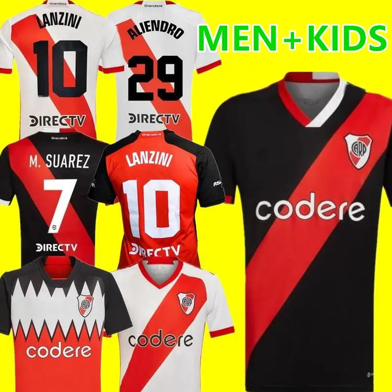 قمصان نهر Camiseta نهر كرة القدم 2023 2024 Lanzini de la Cruz M.Borja Football Stirts Kids Kit M.Suarez Barco Solari A.Palavecino Jersey 23/24 89898