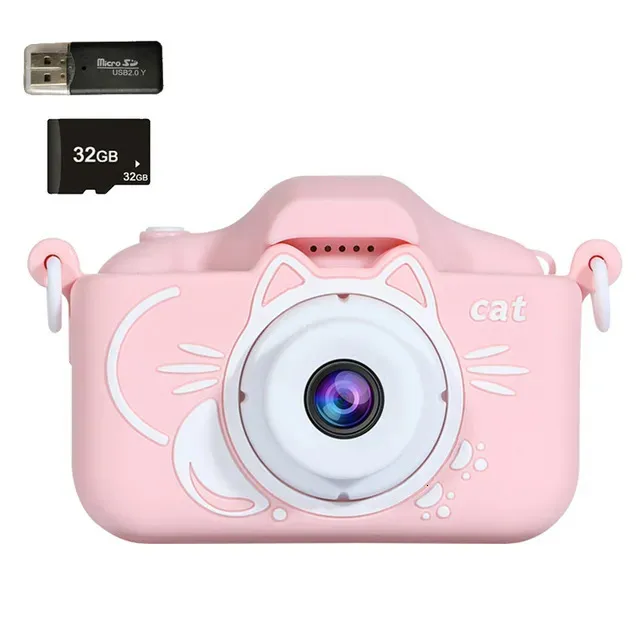 Toy Cameras GL Kids Camera Toys 2 Inch Screen HD Cartoon Kids Digital Camera Mini SLR Camera Söt leksak för barn födelsedagspresenter 230928