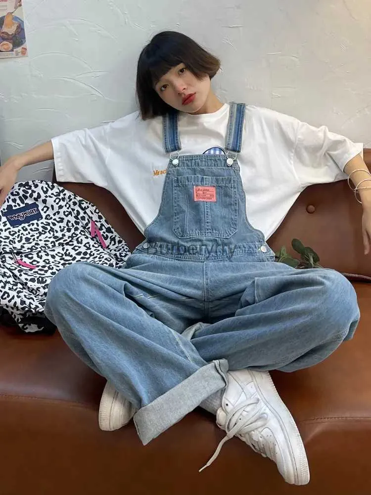 2023 Korean Fashion Womens Denim Denim Romper Jumpsuit Full Length