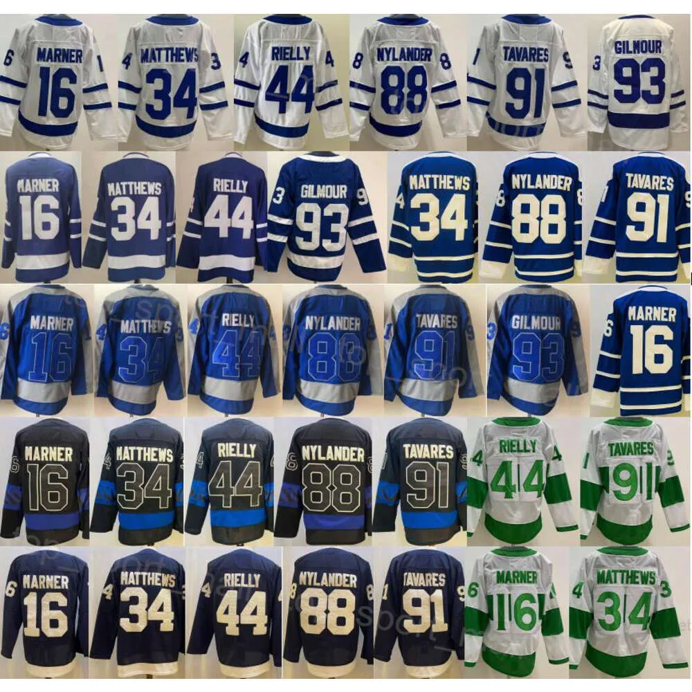 Men Ice Hockey 91 John Tavares Jerseys 34 Auston Matthews 16 Mitchell Marner 88 William Nylander 44 Morgan Rielly 93 Doug Gilmour Reverse Retro Centennial Classic