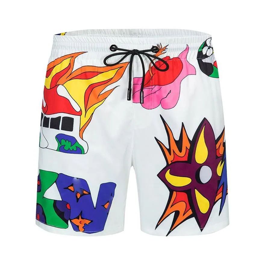2022 Summer New Men's Pants Fashion Leisure Beach Pants Silky Tyg Shorts Design Style High-End Brand FY 13264D