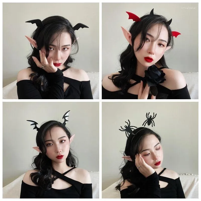 Pinces à cheveux Halloween bandeau noir araignée chauve-souris fantôme diable horreur Festival fête Cosplay bandeau femmes enfants accessoires