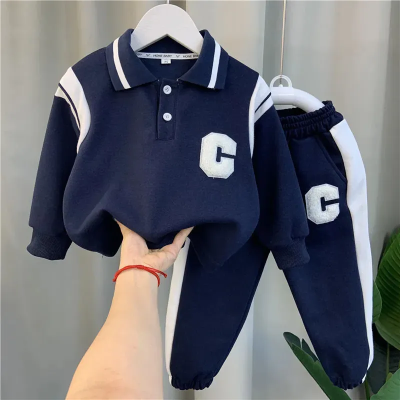 Clothing Sets 2-11Y Toddler Tracksuit Spring Baby Clothing Sets Teen Children Boys Fashion Sport Boy Clothes Kids Sweatshirt Pants 2Pcs Suit 231005