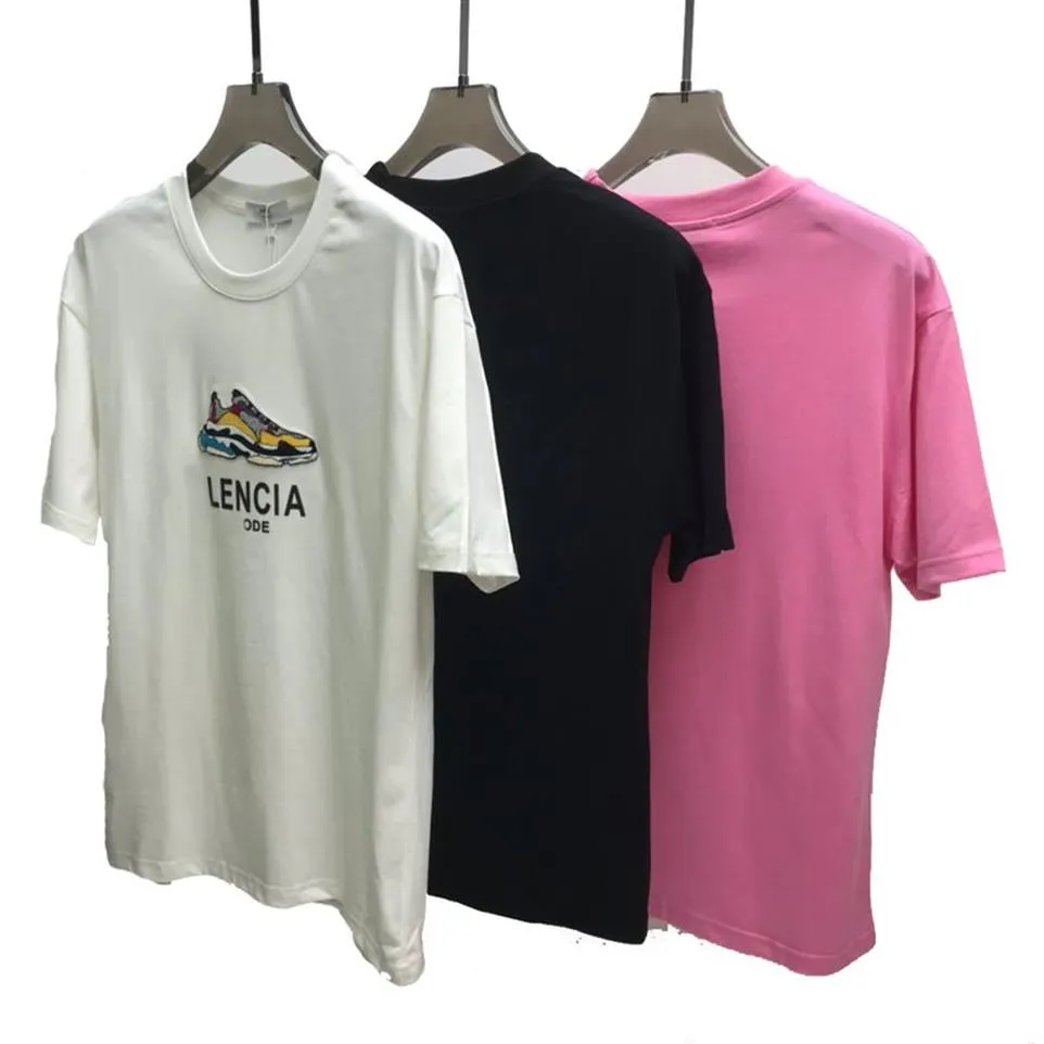 2021 NUEVA SUMERA DEL SUMMERA DEL SUMPERA MASCURAS TOPS Tops Carta de lujo bordado para hombres Ropa para mujeres Camiseta de manga corta Tee295k