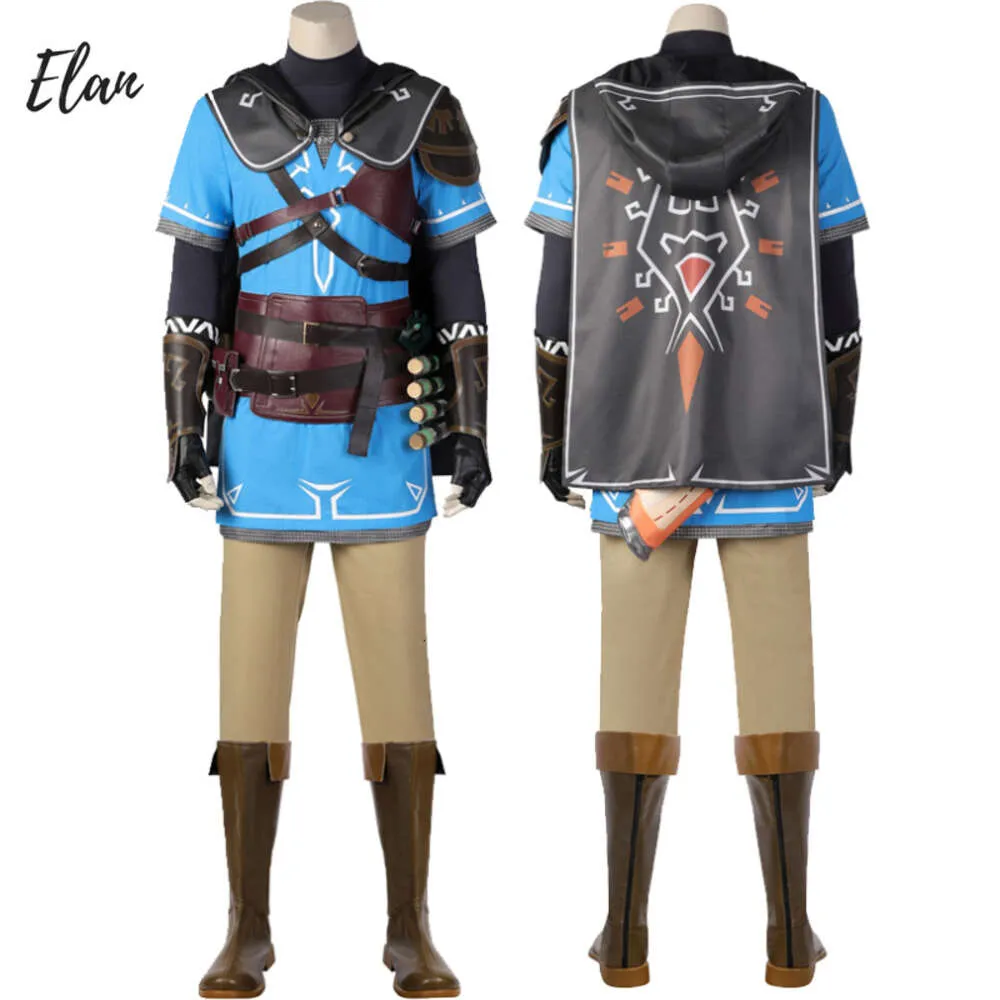 Blue Link Cosplay Kostüm Stiefel und Accessoires Mann Halloween Comic Con Kostüm