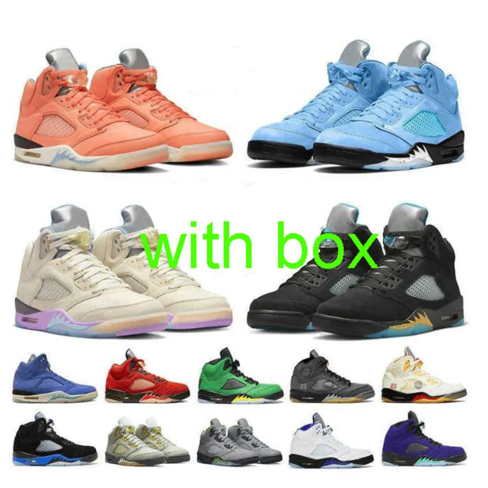With OG Box 2023 Jumpman 5 Craft Mens Basketball Shoes Aqua Unc 5s Dj Khaled X We the Bests Crimson Bliss Sail Concord White Raging Bull Trainers