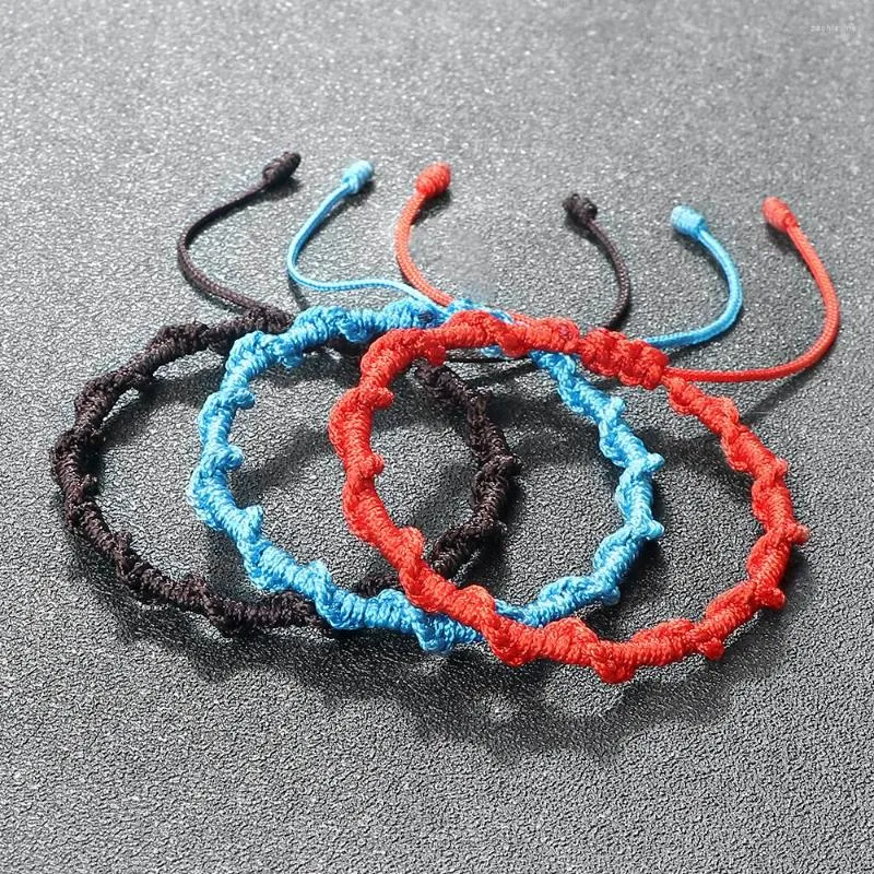 Link Bracelets Handmade Adjustable Size Charm Multicolor Bracelet Fashion Nylon Rope Braided For Women Men Couples Jewelry Gifts