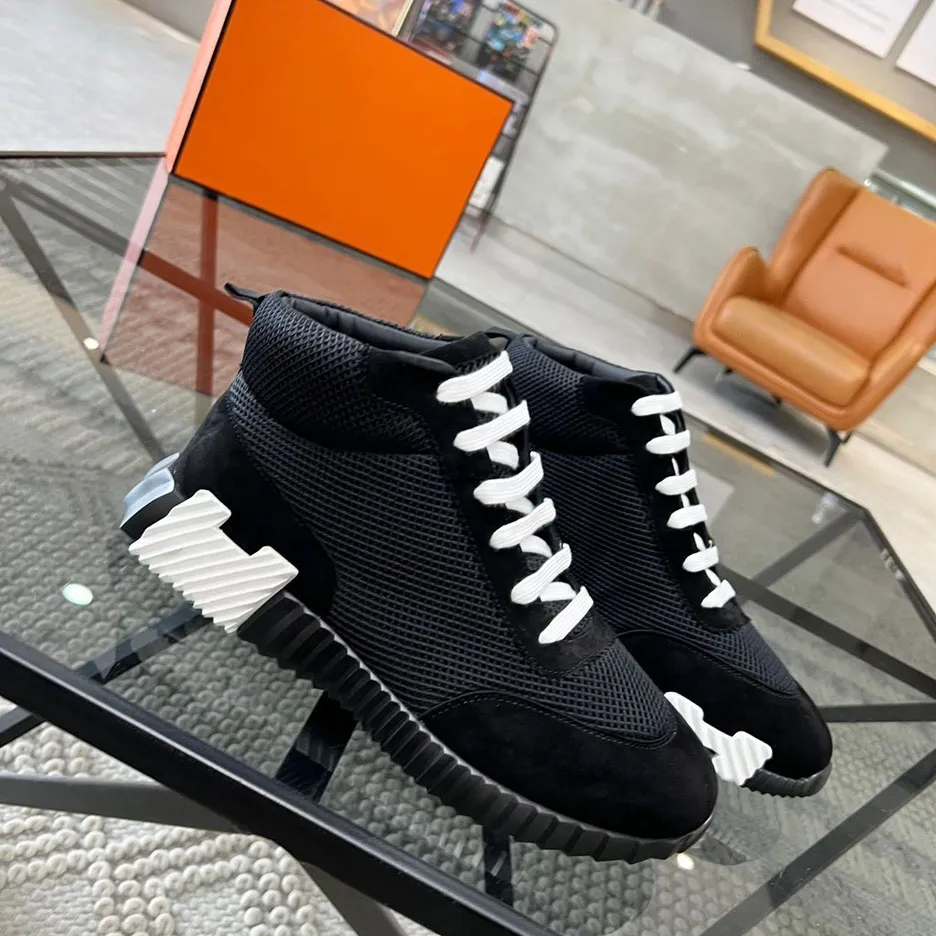 White Gad Sneaker Men Autumn Runner High Top Shoes Platform Trainers Canvas Leather Comfort Casual Shoes 38-45 MIUY00001