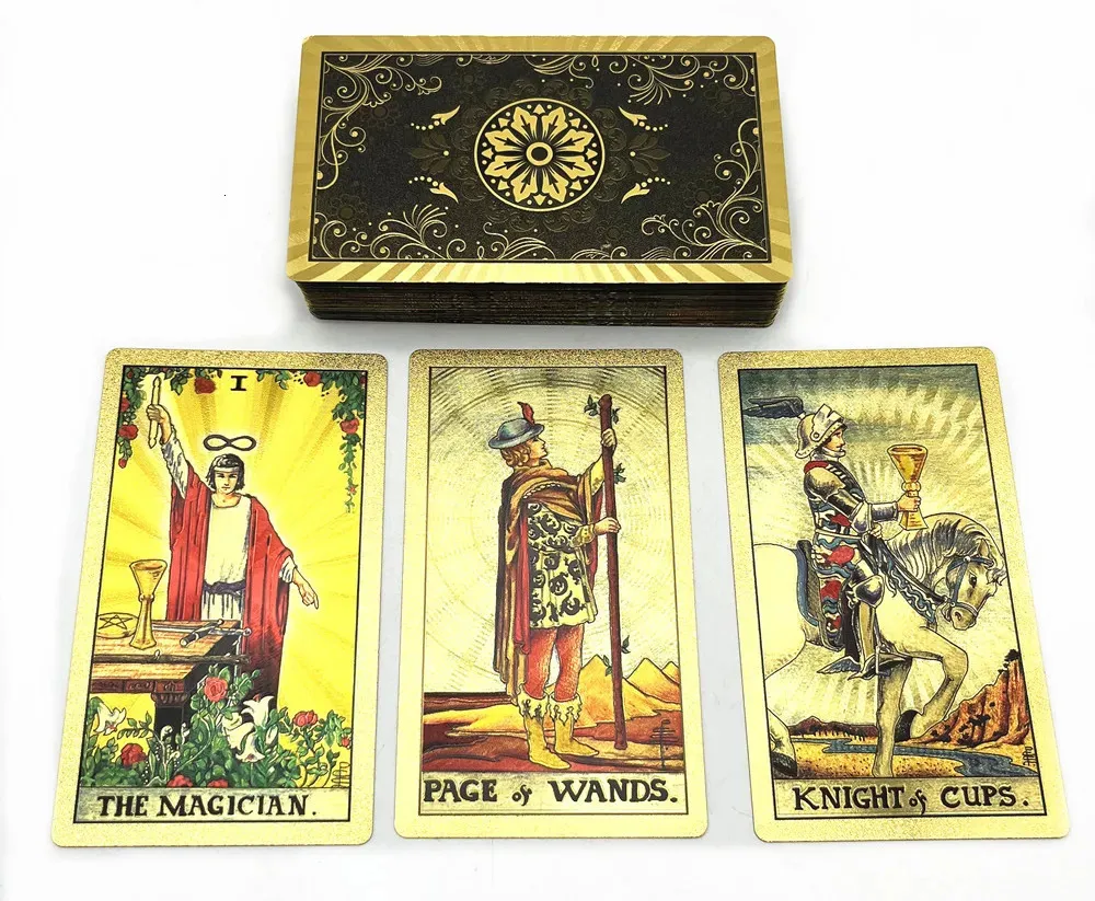 Gold Foil Tarot Cards 78 Card Deck With Guidebook... From Men05, $13.28 ...