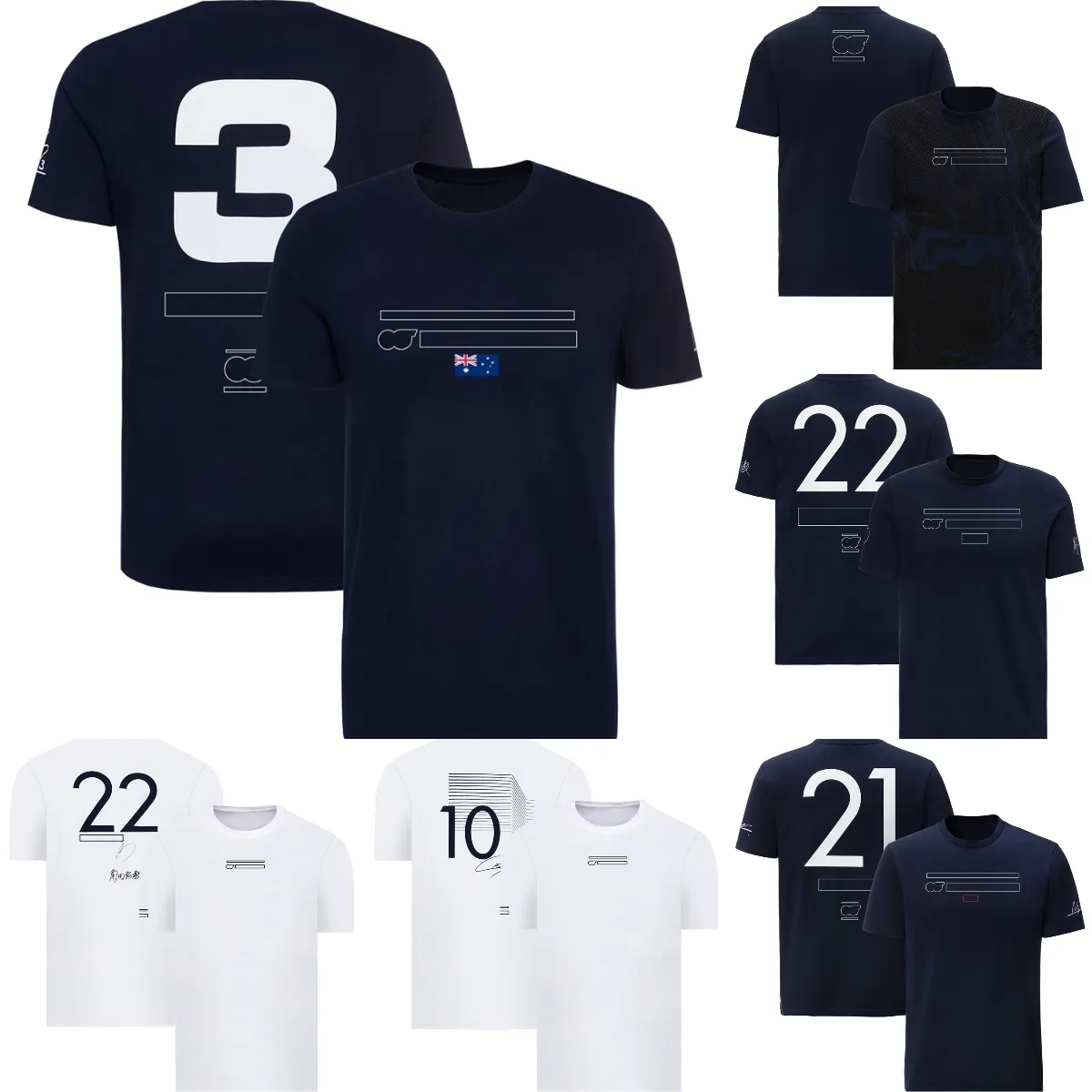 T-shirt Drużyny Drużyny F1 2023 Formuła 1 wyścigowe sportowe sportowe koszulki fani letni samochód moda gość koszulki z krótkim rękawem