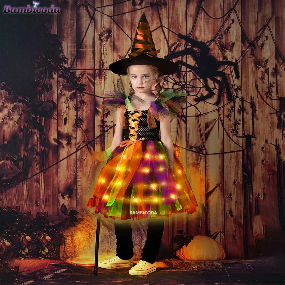 Robe De Sorcière DHalloween Pour Filles – Costume De Princesse Lumineux À  LED Pour Fête De Tout Petit, Carnaval, Robe De Citrouille De Soirée Du 9,86  € | DHgate, image size:1000x1000