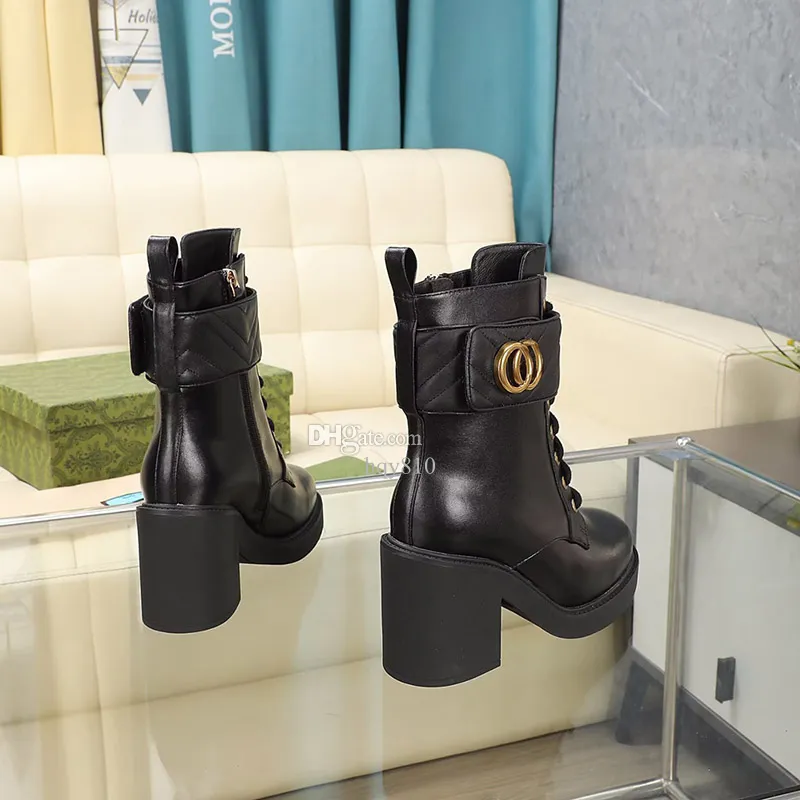 Boots Designer Womens Boots Italy Lyxig modemärke Boot Heel Höjd 9cm Storlek 35-42 Modell SD01