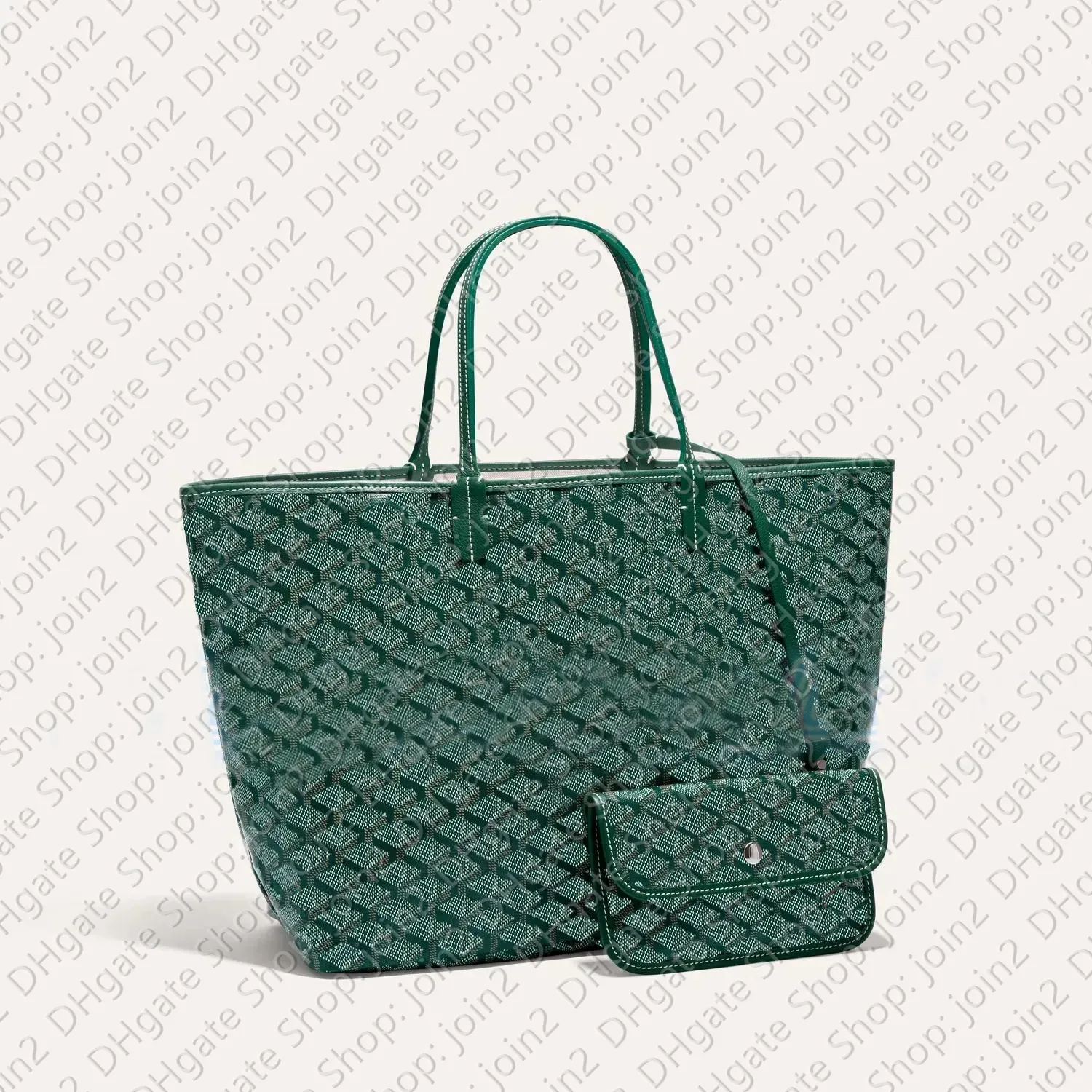 Groene canvas reistas Luxe ontwerper Grote casual boodschappentassen Portefeuilles Kaarthouder Portemonnee Dameshandtas Onthego Pochette Accessoires Koppeling Portemonnee