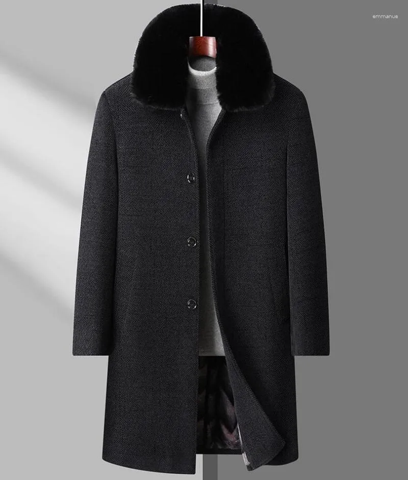 Männer Trenchcoats 2023 Ankunft Winter Warme Jacken Mode Lange Stil Casual Mantel Herren Kleid Jacke Männer Größe M-4XL