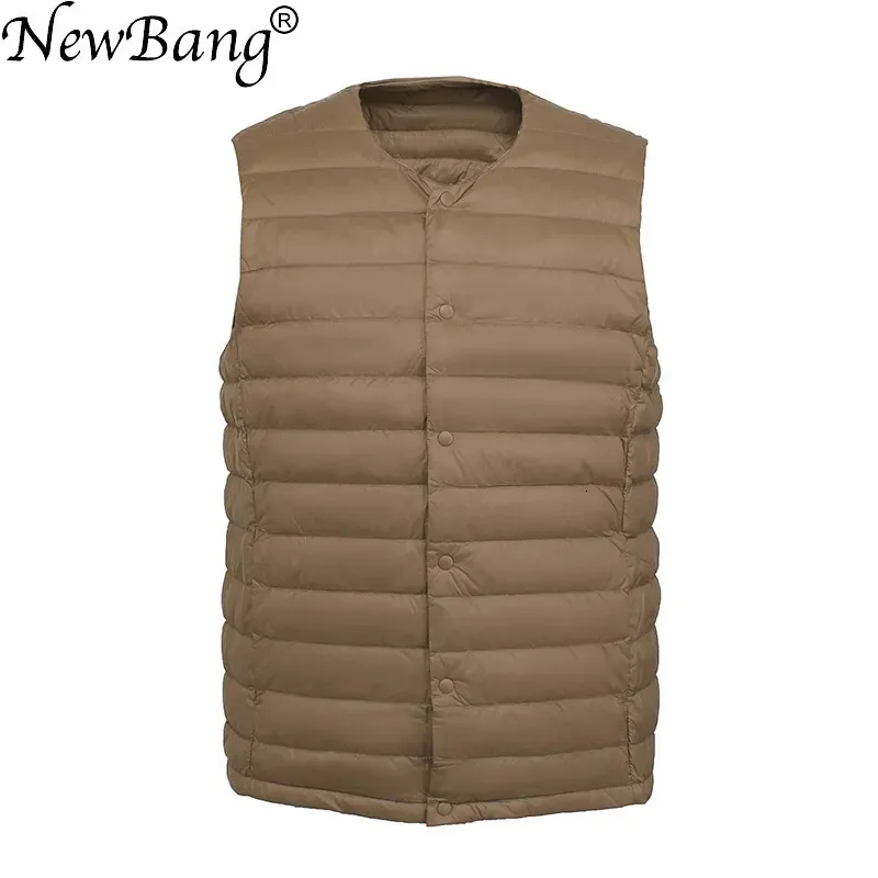 Męskie Down Parkas Bang 7xl 6xl Rozmiar 90% Matt Mat Tkanina Męska Kaczka Down Down Vest Ultra Light Down Kamizelki Lekka waga bez rękawów wiatrówki 231005