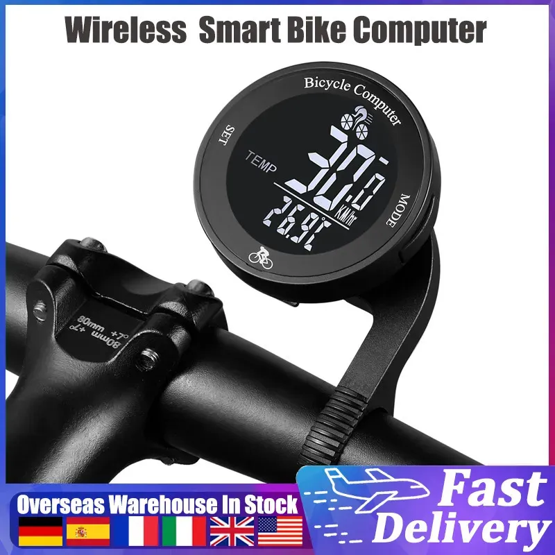 Bike Computers Wireless Bike Computer Waterproof Bicycle Odometer Multifunctional LCD Screen Cycling Speedometer Mountain Bike Meter 230928