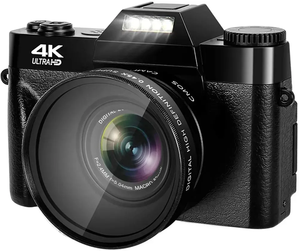 Kameralar 4K HD Dijital Kamera Vlogging WiFi Webcam Geniş Açılı 16x Zoom 48MP Pogerya 3 inç Flip Ekran 231101