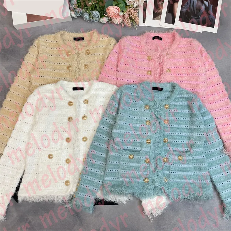 Luxury Sticke Cardigan Autumn Winter Warm Sweater Cardigan Womem Designer Sticked Tops Coats