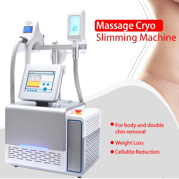 Nuovo arrivo Desktop di rimozione del grasso Curva del corpo che modella Cryolipolysis + RF Beauty Equipment Doppio mento per la rimozione del metabolismo che promuove la macchina