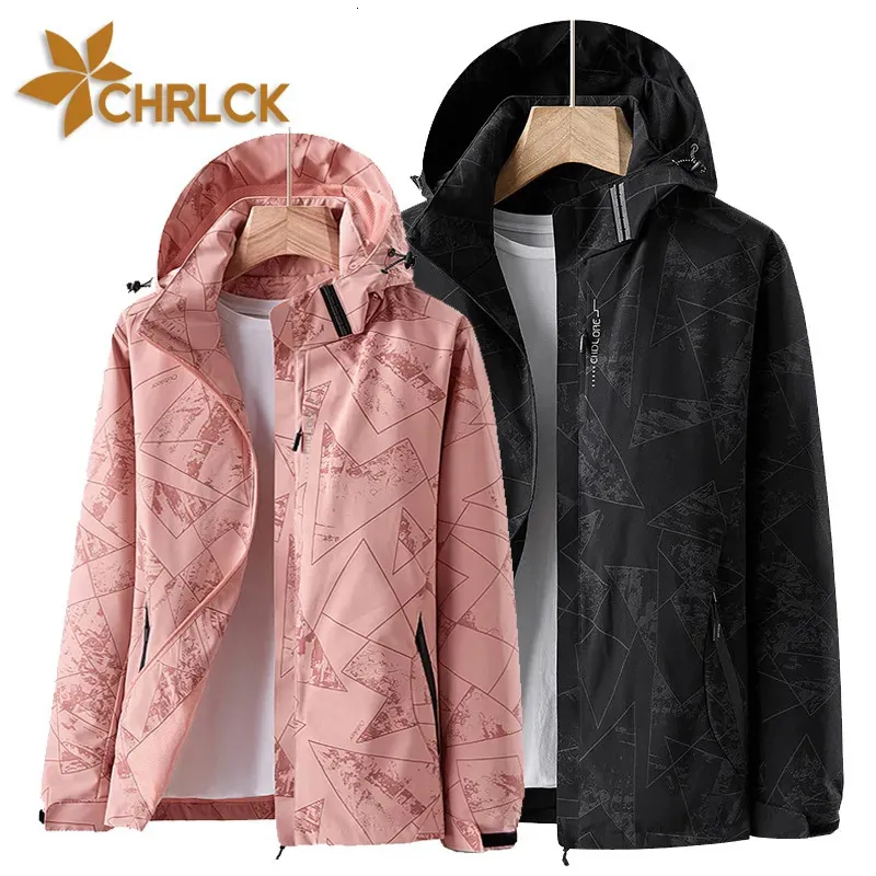 Otros artículos deportivos CHRLCK Chaqueta de senderismo impermeable para hombre Reflectante a prueba de viento Correr Mujeres Camping Pesca Caza Trekking Abrigo Parejas 231006