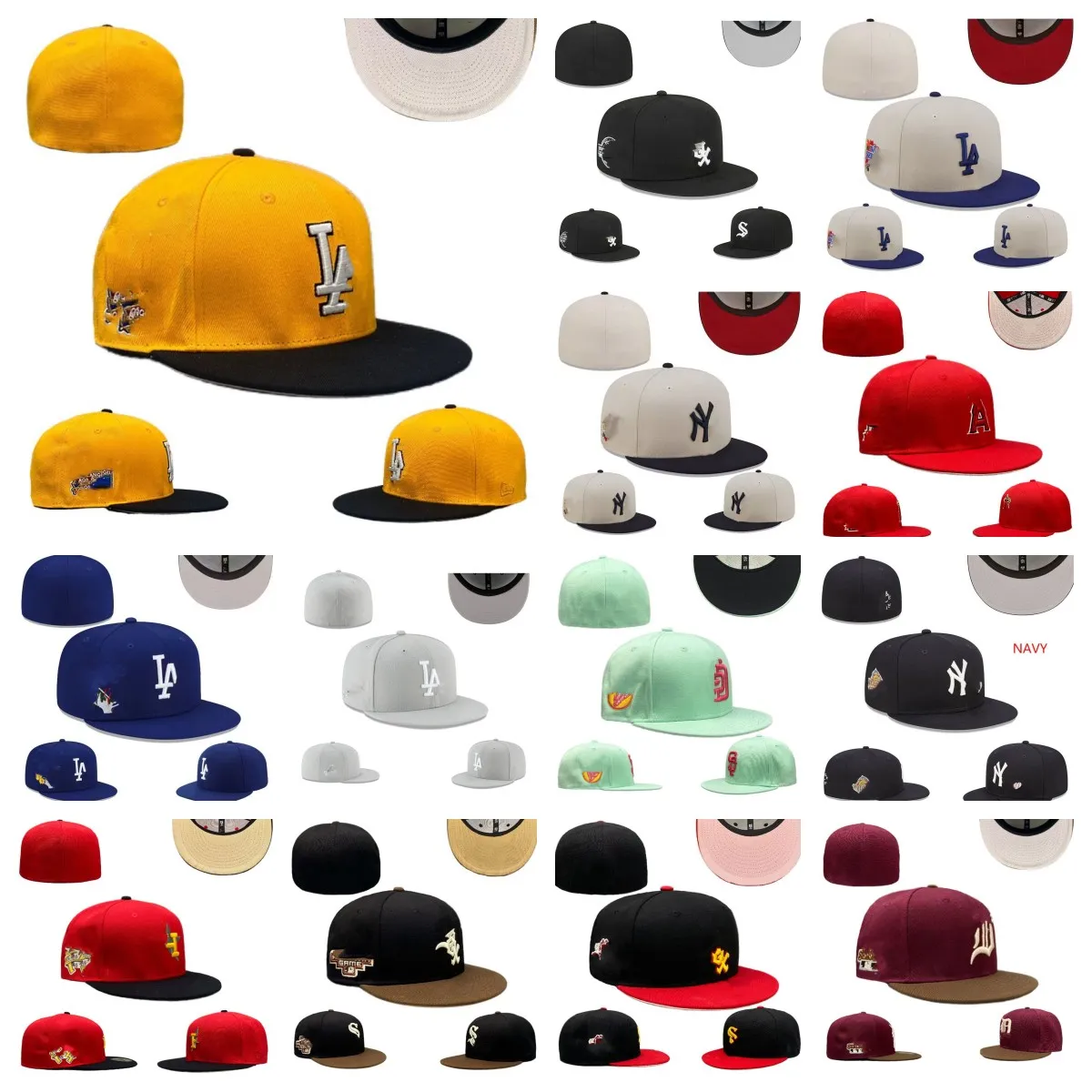 Diseñador Gorra De Béisbol Gorras Cerradas Completas Verano Azul Marino  Letra Hueso Hombres Mujeres Color Negro Todos Los 32 Equipos Deporte Casual  Sombreros Ajustados Planos Chicago Mezcla Colores Tamaño 7 8 De 6,26 €