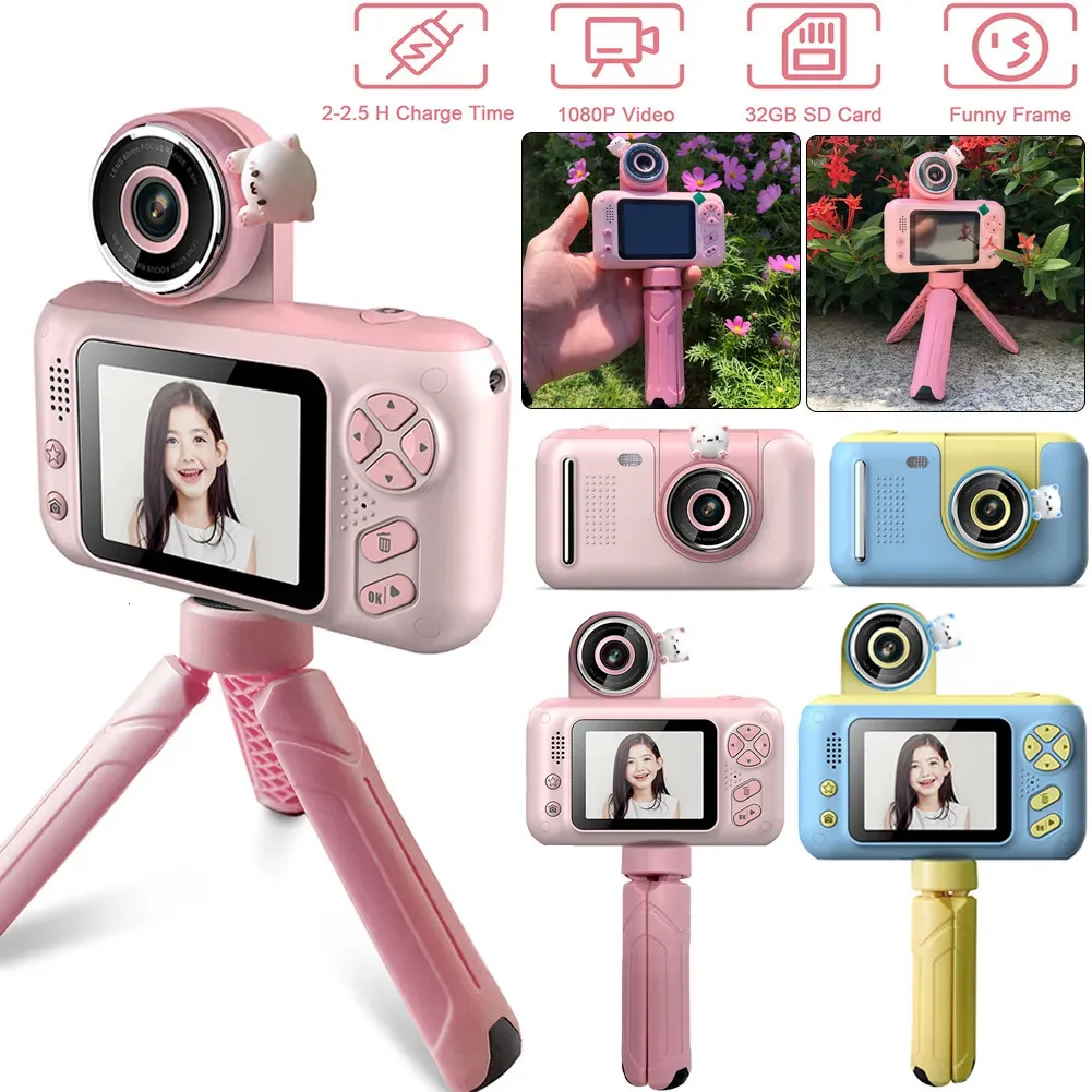 Camcorders Kinderen Kids Camera Educatief Speelgoed Video Recorder 24 Inch HD 1080P Scherm Camcorder Po voor Gift 231006