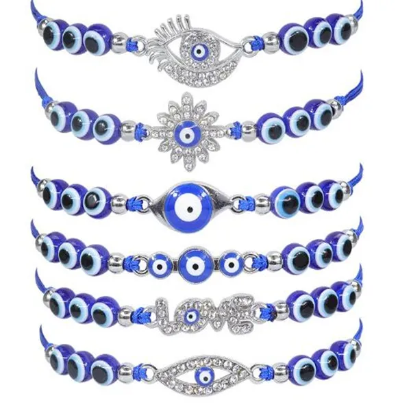 Moda Bransoletka do oka demonem osobowość Temperament Błękitne oczy rybne oko amuleta biżuteria ręczna gc2352