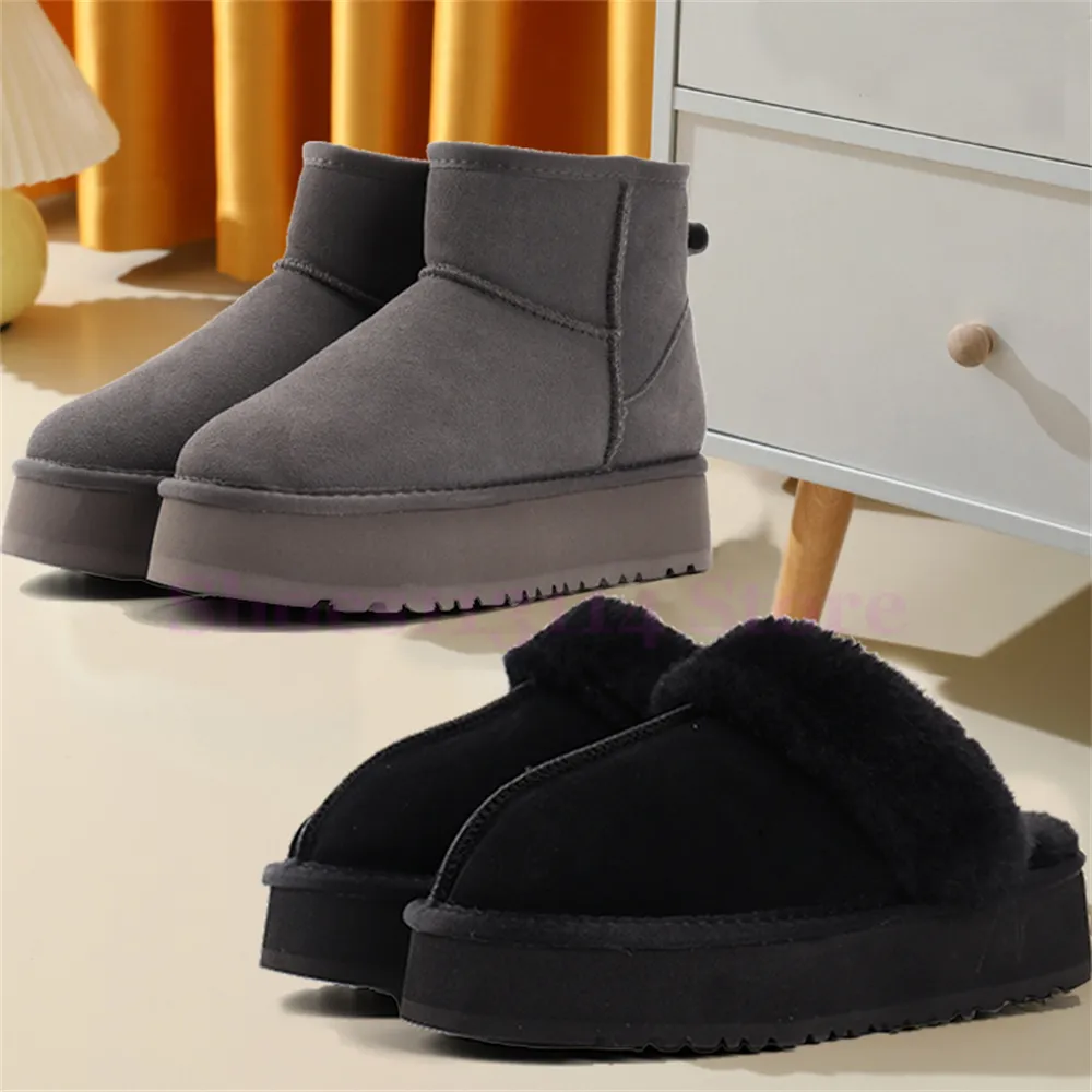 Tazz Tasman Slippers Australian Ugglie Winter Snow Boots Platform Uggd Women Man Funkette Fashion Winter Classic Ultra Mini Disquette Ankle Shoes