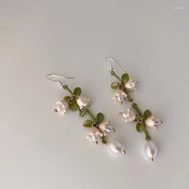 Boucles d'oreilles pendantes Z128, Super féerique, faites à la main, perle d'eau douce, longue, personnalité et mode féminine coréenne, 2023